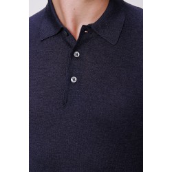 %100 Koton Düğmeli Polo Yaka Örme T-Shirt