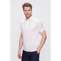 %100 Cotton 3 Düğme İtalyan Yaka T-Shirt