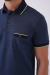 Düğmeli Polo Yaka Cepli Tshirt