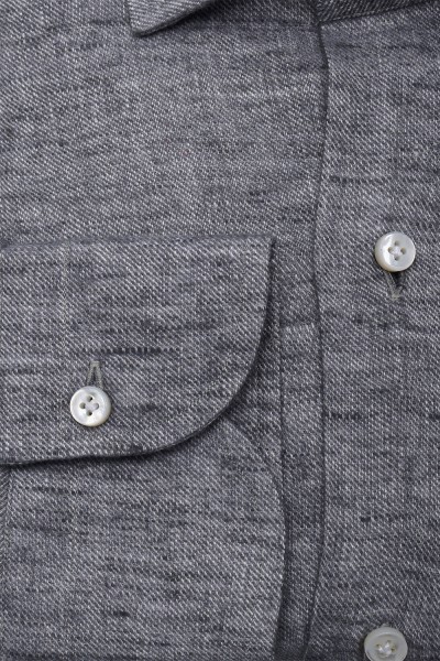 Italyan Yaka Tüylendirilmiş Pamuk Gömlek