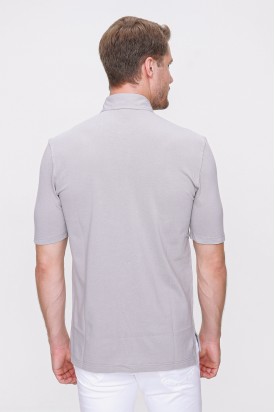 トップス Pedestal polo tee jellyyabashi Polo Yaka Üç Düğme Pike Kumaş T-Shirt