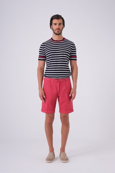 Seersucker Yandan Cepli Short