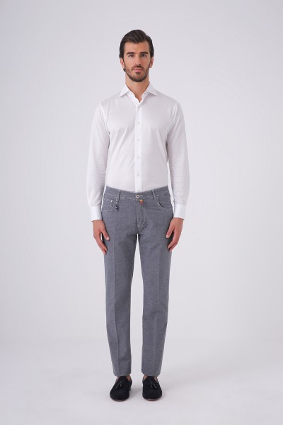 Önü Düğmeli Jean Kesim Beş Cepli Cotton Pantolon