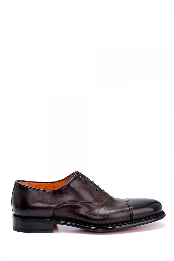 Deri Kahverengi Goodyear Taban Klasik Ayakkabı