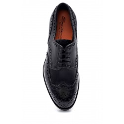 Siyah Deri Goodyear Taban Bağcıklı Klasik Ayakkabı
