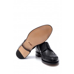 Siyah Deri Goodyear Taban Bağcıklı Klasik Ayakkabı