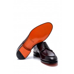 bordo deri Bağcıklı Kösele Taban Klasik Ayakkabı