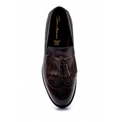 Kahverengi Deri Goodyear Taban Püsküllü Klasik Ayakkabı