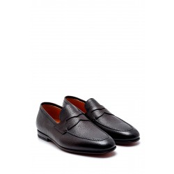 Kahverengi Deri Goodyear Taban Loafer