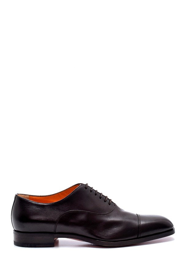 Kahverengi Yumuşak Deri Bağcıklı Klasik Ayakkabı