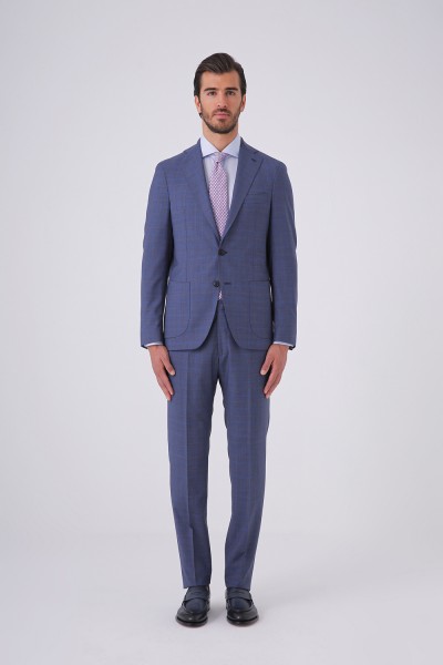 7 Drop Mono Yaka Napolitan Takım Elbise