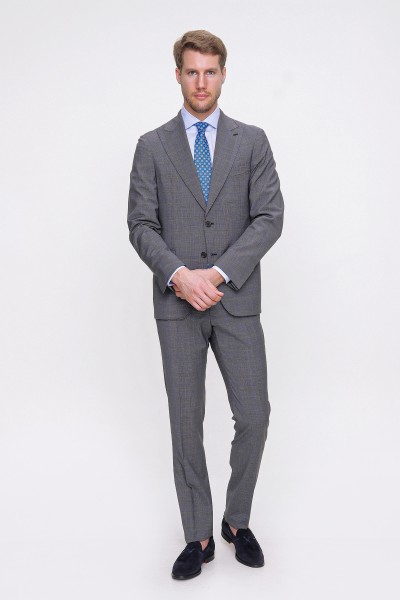 7 Drop Yarım Astar Kırlangıç Yaka Takım Elbise