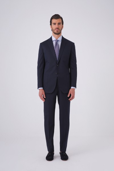 7 Drop 2 Düğme Çift Yırtmaç Takım Elbise Lacivert