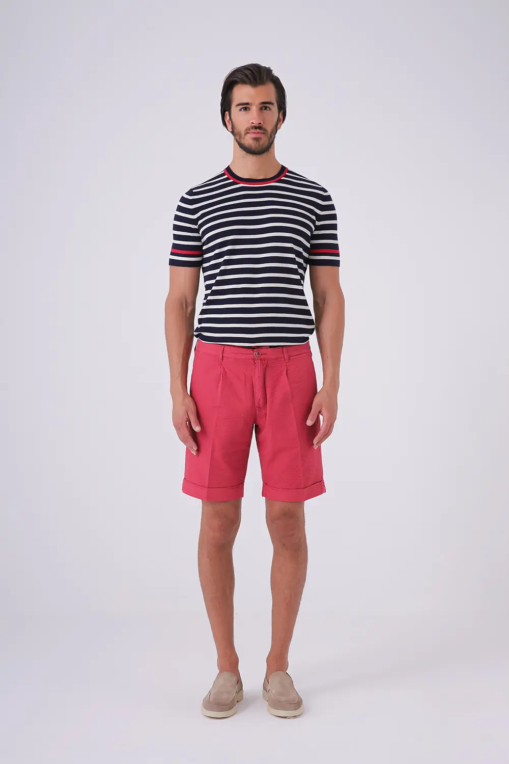 Seersucker Yandan Cepli Short